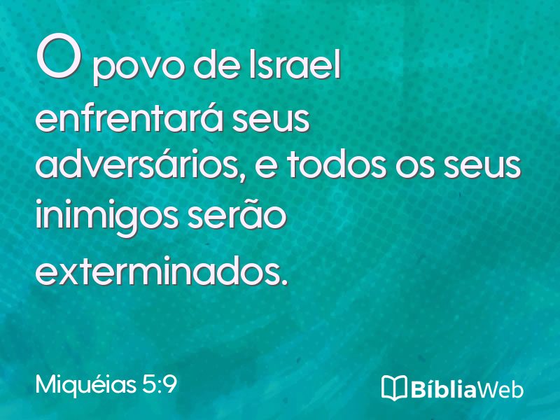 Miquéias 5:9 em imagem para compartilhar