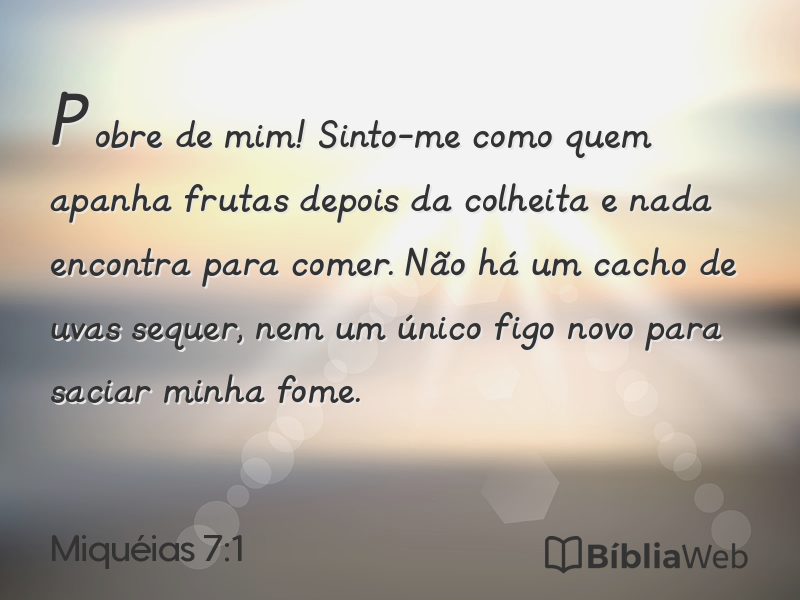 Miquéias 7:1 em imagem para compartilhar