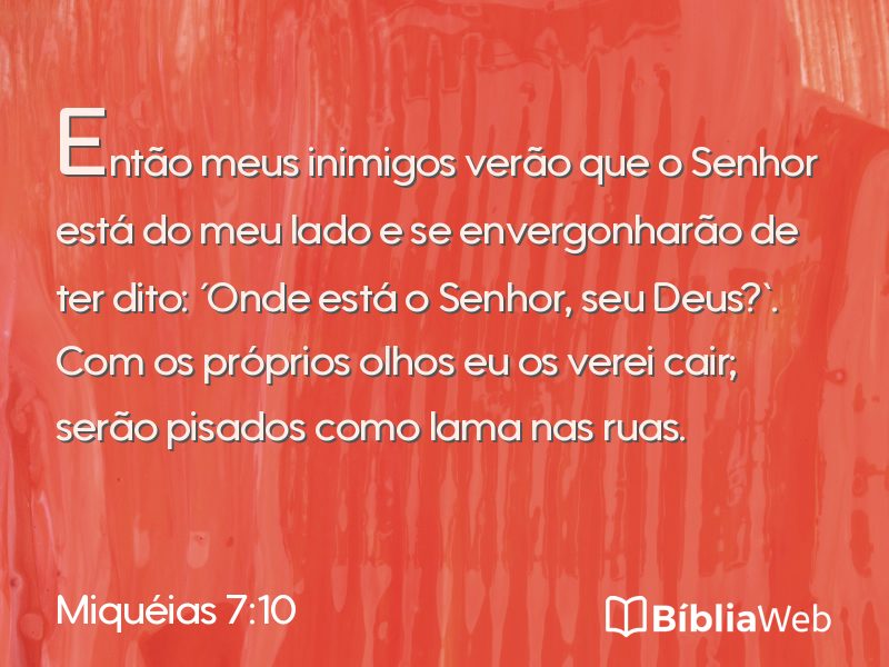 Miquéias 7:10 em imagem para compartilhar
