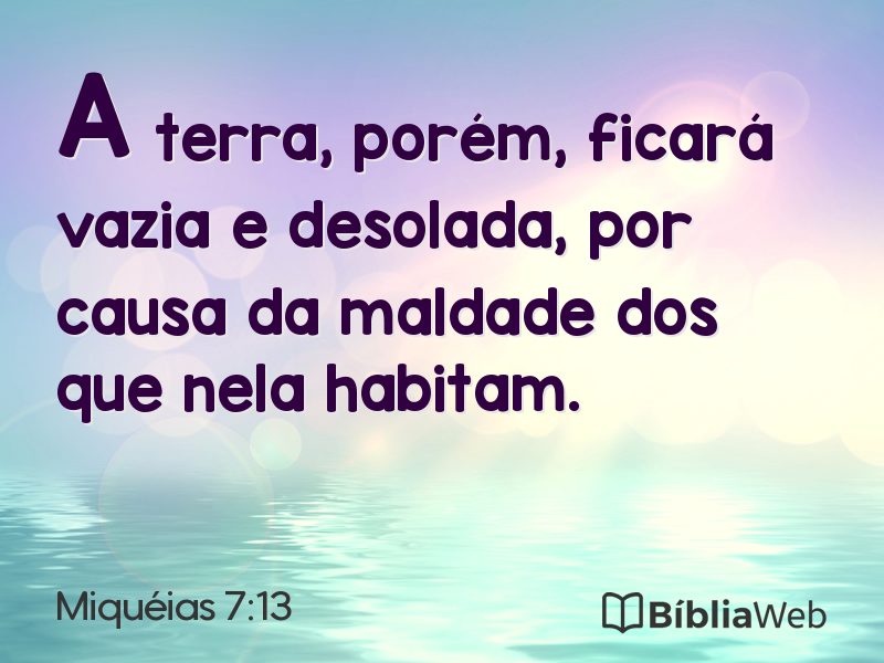 Miquéias 7:13 em imagem para compartilhar