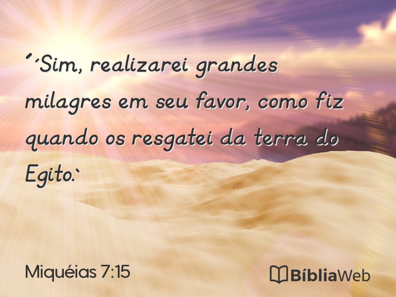 Miquéias 7:15 em imagem para compartilhar
