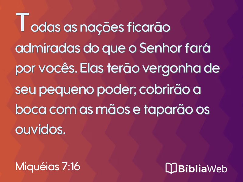 Miquéias 7:16 em imagem para compartilhar
