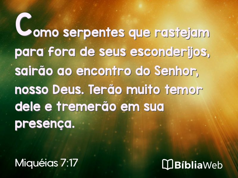 Miquéias 7:17 em imagem para compartilhar
