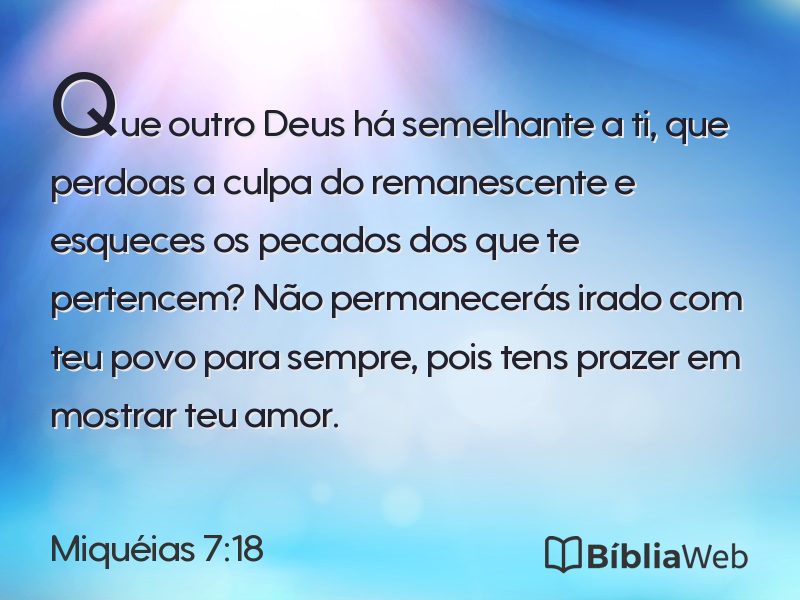 Miquéias 7:18 em imagem para compartilhar
