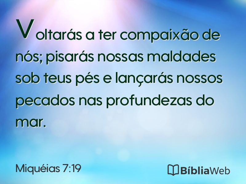 Miquéias 7:19 em imagem para compartilhar