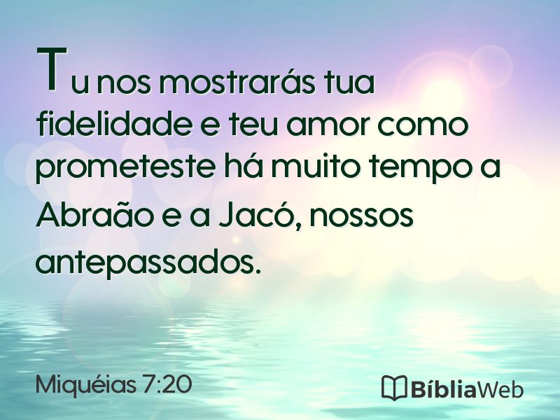 Miquéias 7:20 em imagem para compartilhar