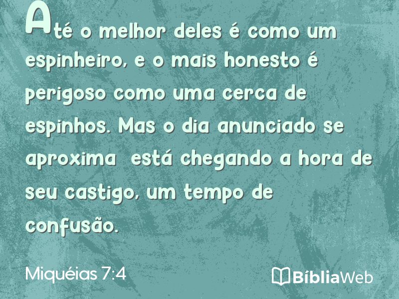 Miquéias 7:4 em imagem para compartilhar