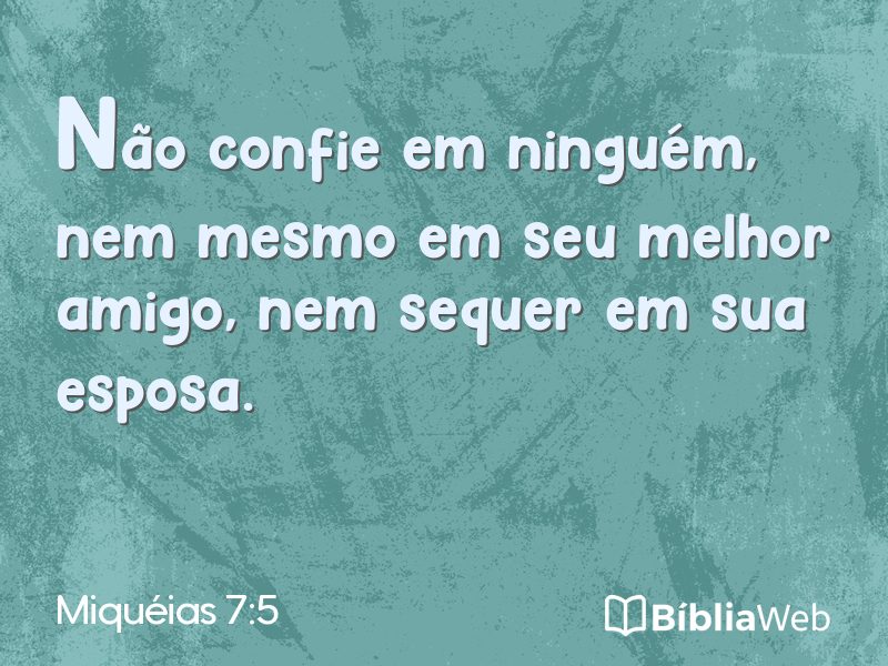 Miquéias 7:5 em imagem para compartilhar