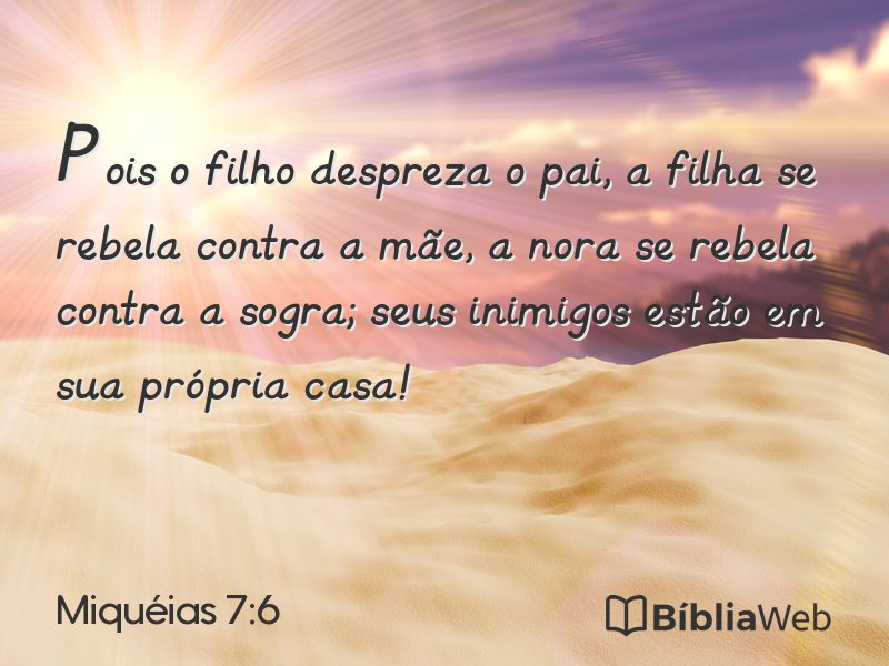 Miquéias 7:6 em imagem para compartilhar
