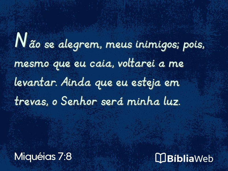 Miquéias 7:8 em imagem para compartilhar