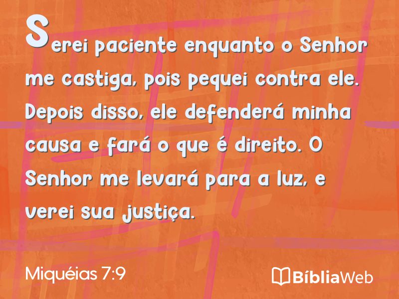 Miquéias 7:9 em imagem para compartilhar