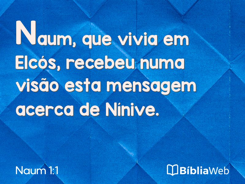 Naum 1:1 em imagem para compartilhar