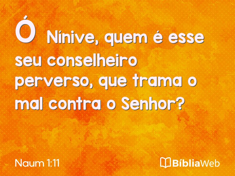 Naum 1:11 em imagem para compartilhar
