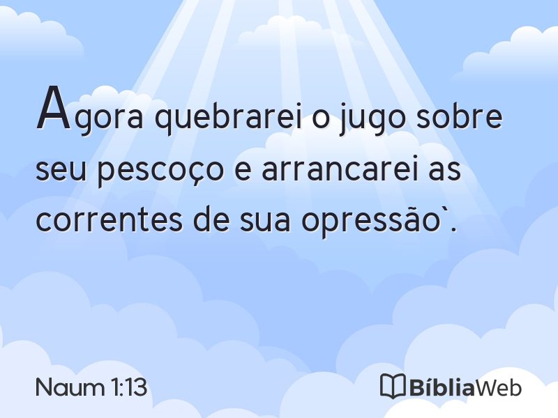 Naum 1:13 em imagem para compartilhar
