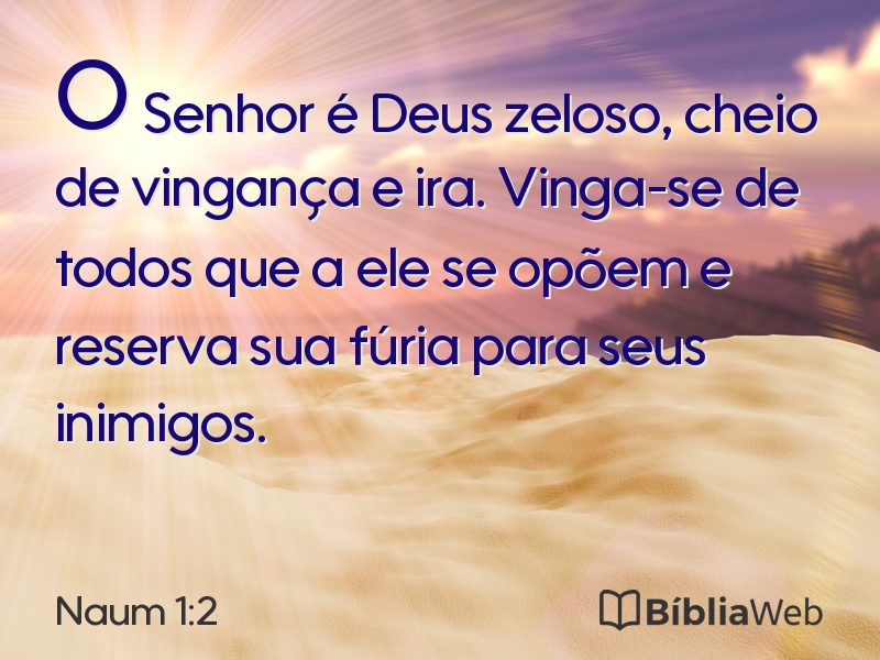 Naum 1:2 em imagem para compartilhar