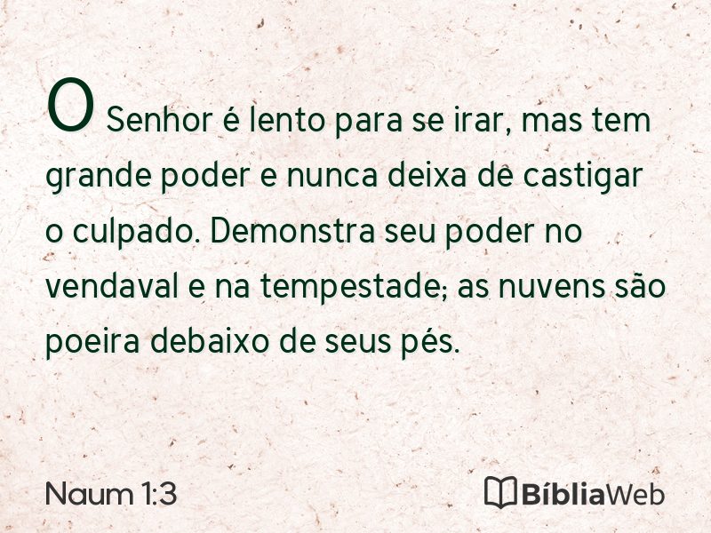Naum 1:3 em imagem para compartilhar