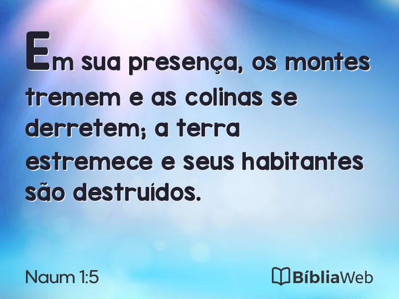 Naum 1:5 em imagem para compartilhar