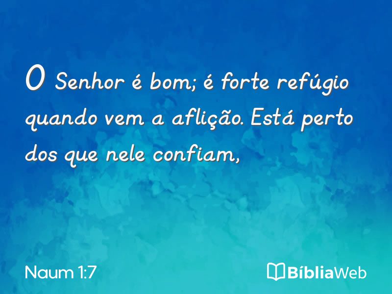 Naum 1:7 em imagem para compartilhar