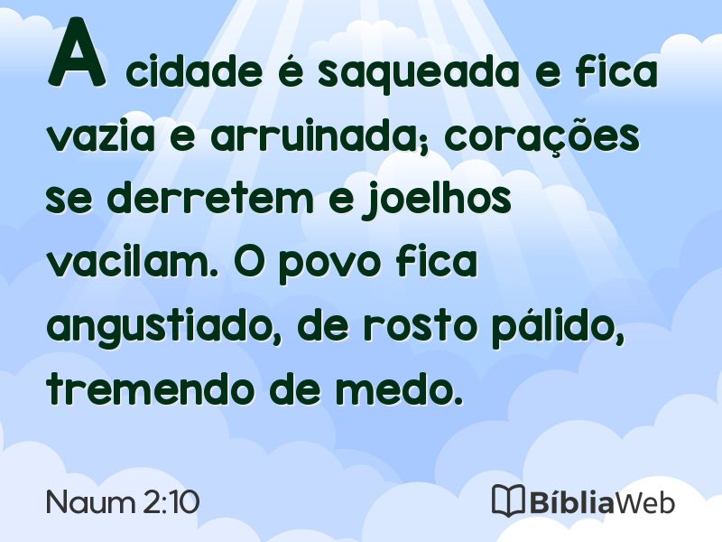 Naum 2:10 em imagem para compartilhar
