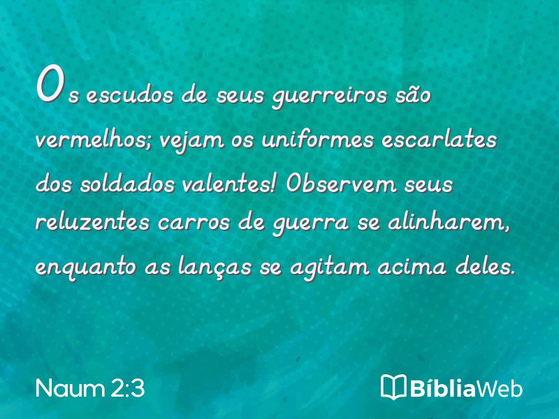 Naum 2:3 em imagem para compartilhar