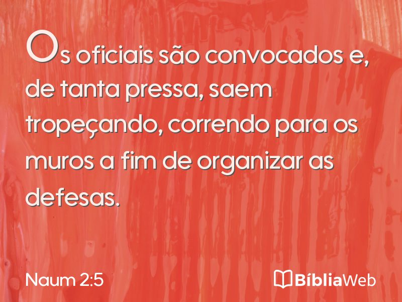 Naum 2:5 em imagem para compartilhar