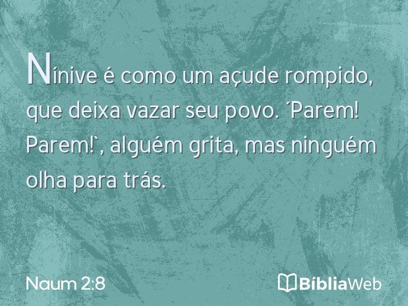 Naum 2:8 em imagem para compartilhar