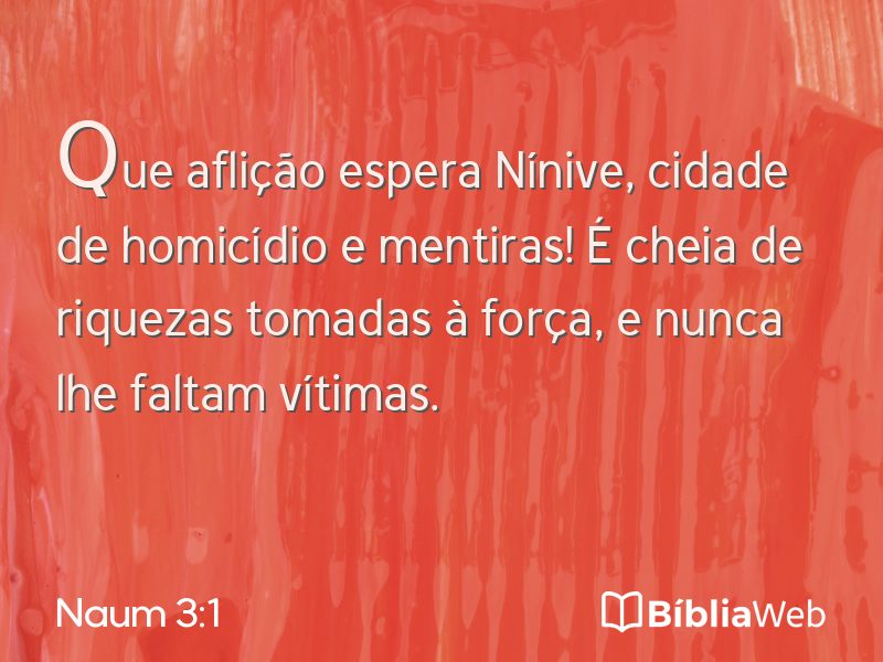 Naum 3:1 em imagem para compartilhar