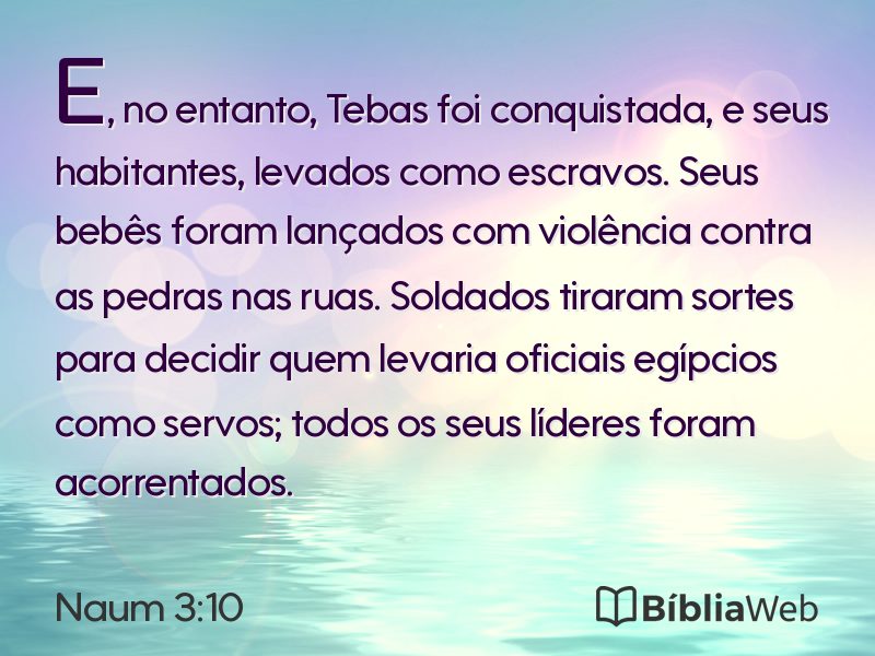 Naum 3:10 em imagem para compartilhar