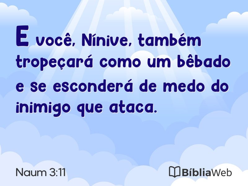 Naum 3:11 em imagem para compartilhar