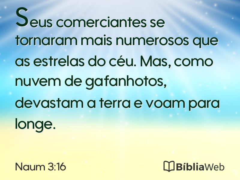 Naum 3:16 em imagem para compartilhar