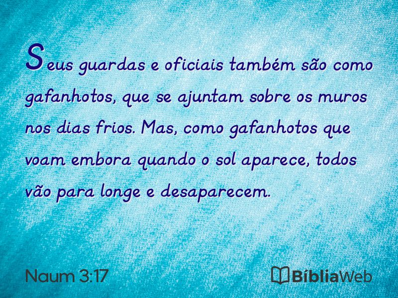 Naum 3:17 em imagem para compartilhar