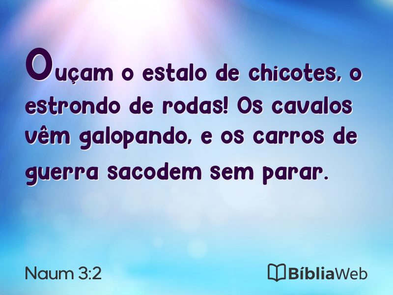 Naum 3:2 em imagem para compartilhar