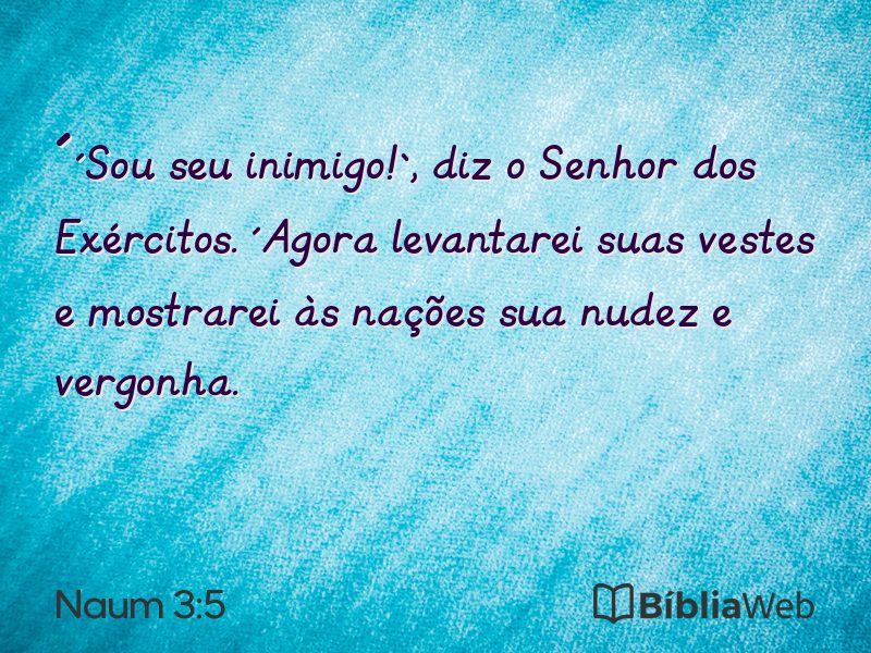 Naum 3:5 em imagem para compartilhar