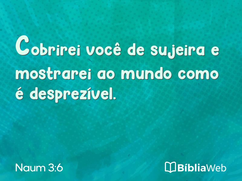 Naum 3:6 em imagem para compartilhar