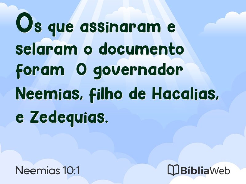 Neemias 10:1 em imagem para compartilhar