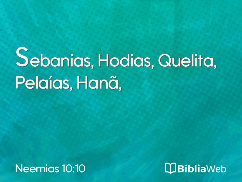 Neemias 10:10 em imagem para compartilhar