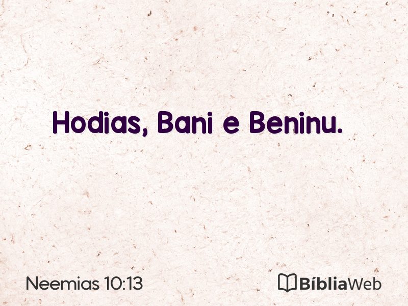 Neemias 10:13 em imagem para compartilhar