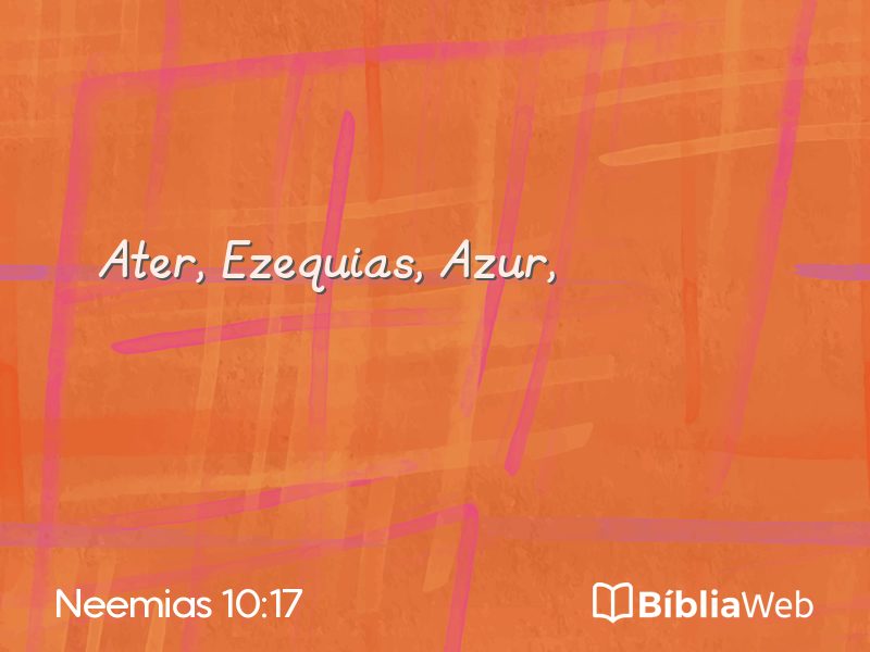 Neemias 10:17 em imagem para compartilhar