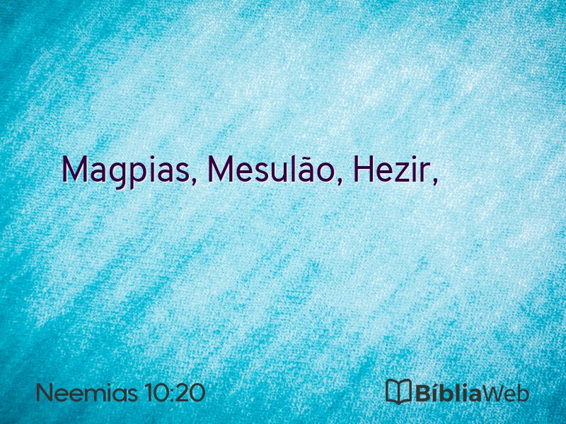 Neemias 10:20 em imagem para compartilhar
