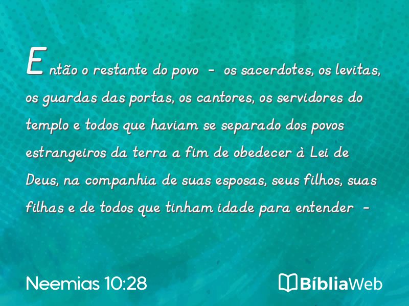 Neemias 10:28 em imagem para compartilhar