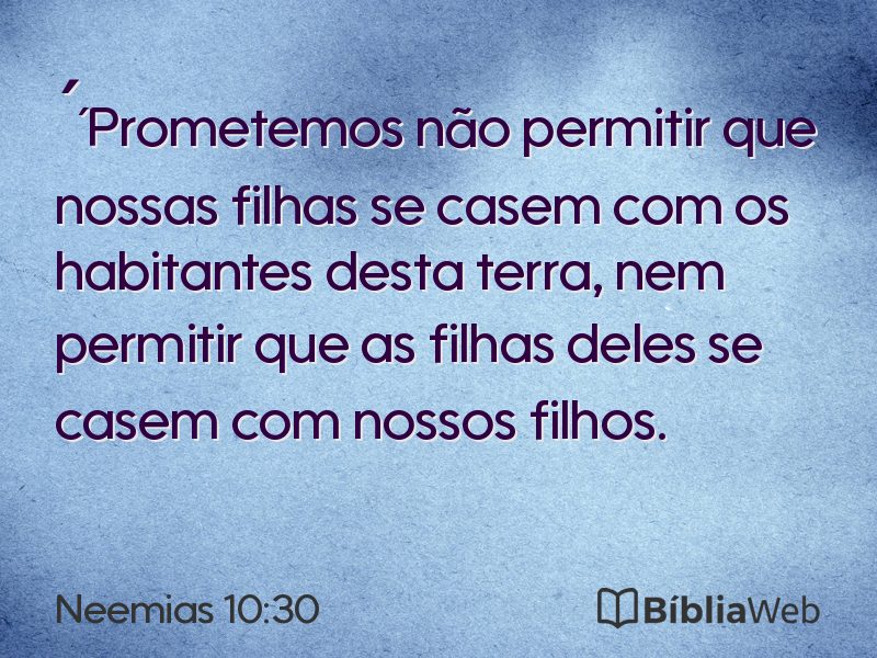 Neemias 10:30 em imagem para compartilhar