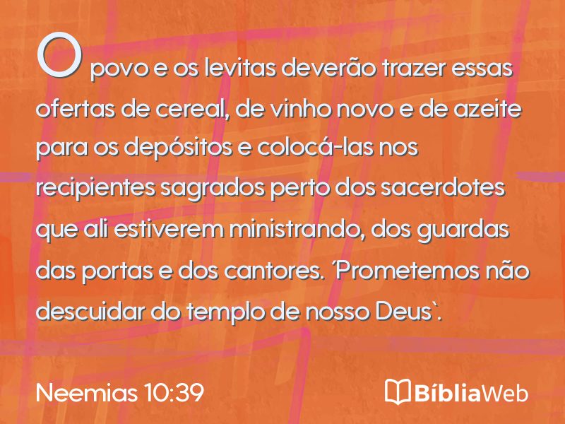 Neemias 10:39 em imagem para compartilhar
