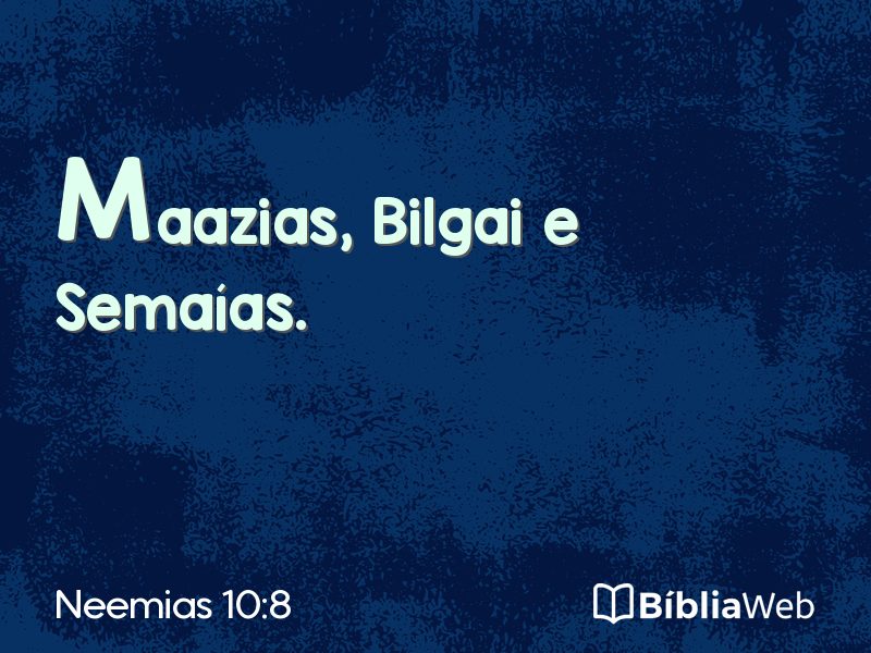 Neemias 10:8 em imagem para compartilhar