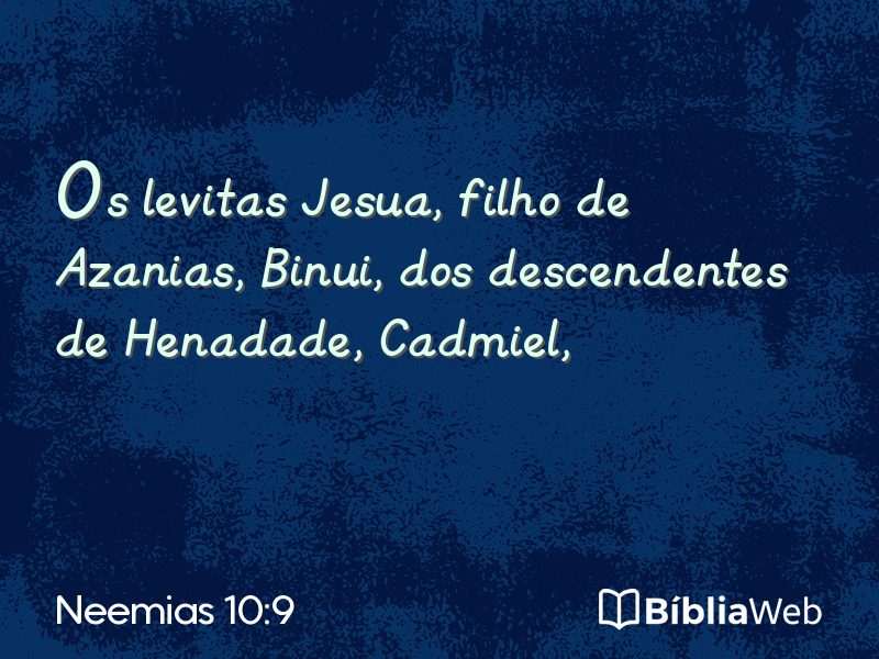 Neemias 10:9 em imagem para compartilhar