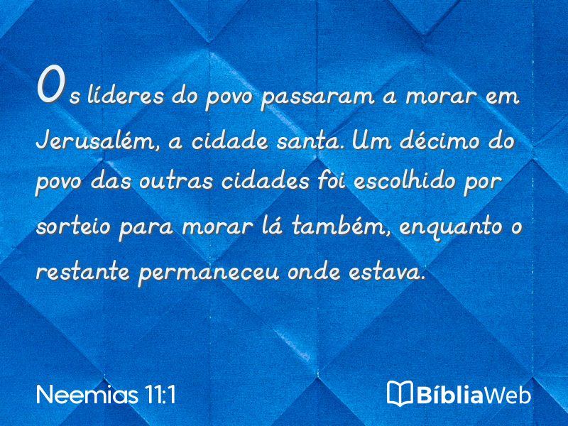 Neemias 11:1 em imagem para compartilhar