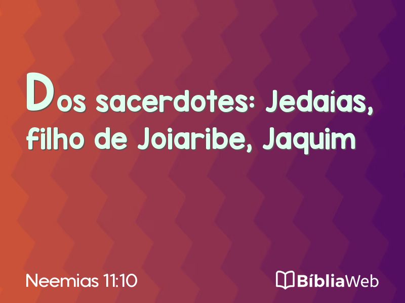 Neemias 11:10 em imagem para compartilhar