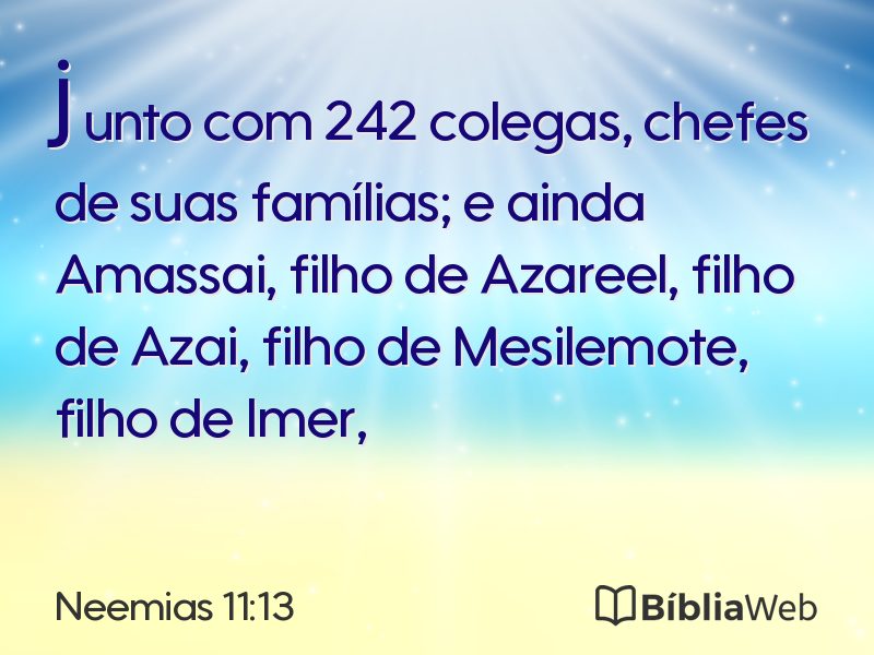 Neemias 11:13 em imagem para compartilhar