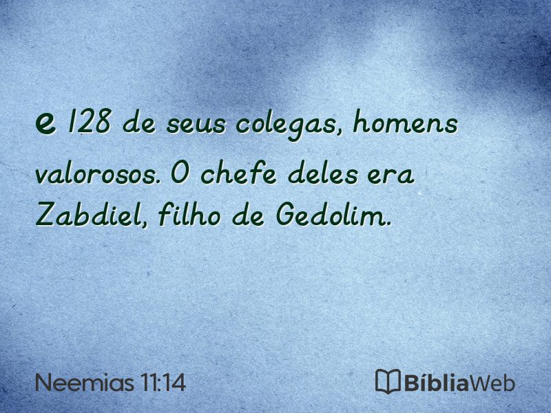 Neemias 11:14 em imagem para compartilhar