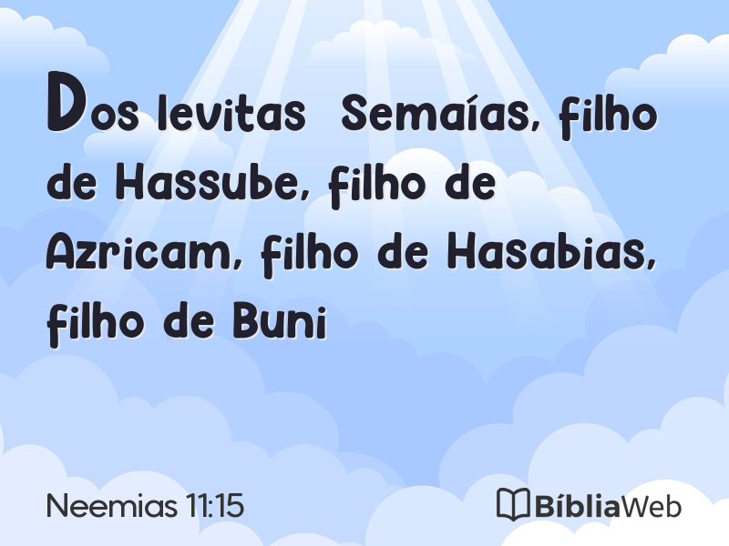 Neemias 11:15 em imagem para compartilhar