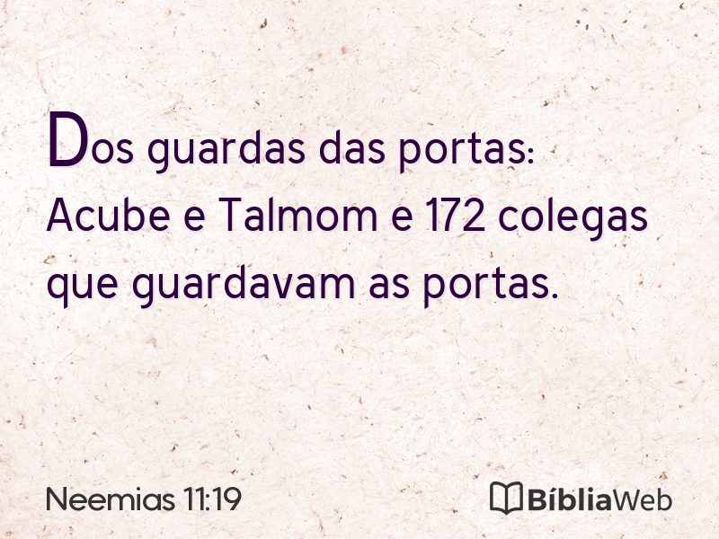 Neemias 11:19 em imagem para compartilhar